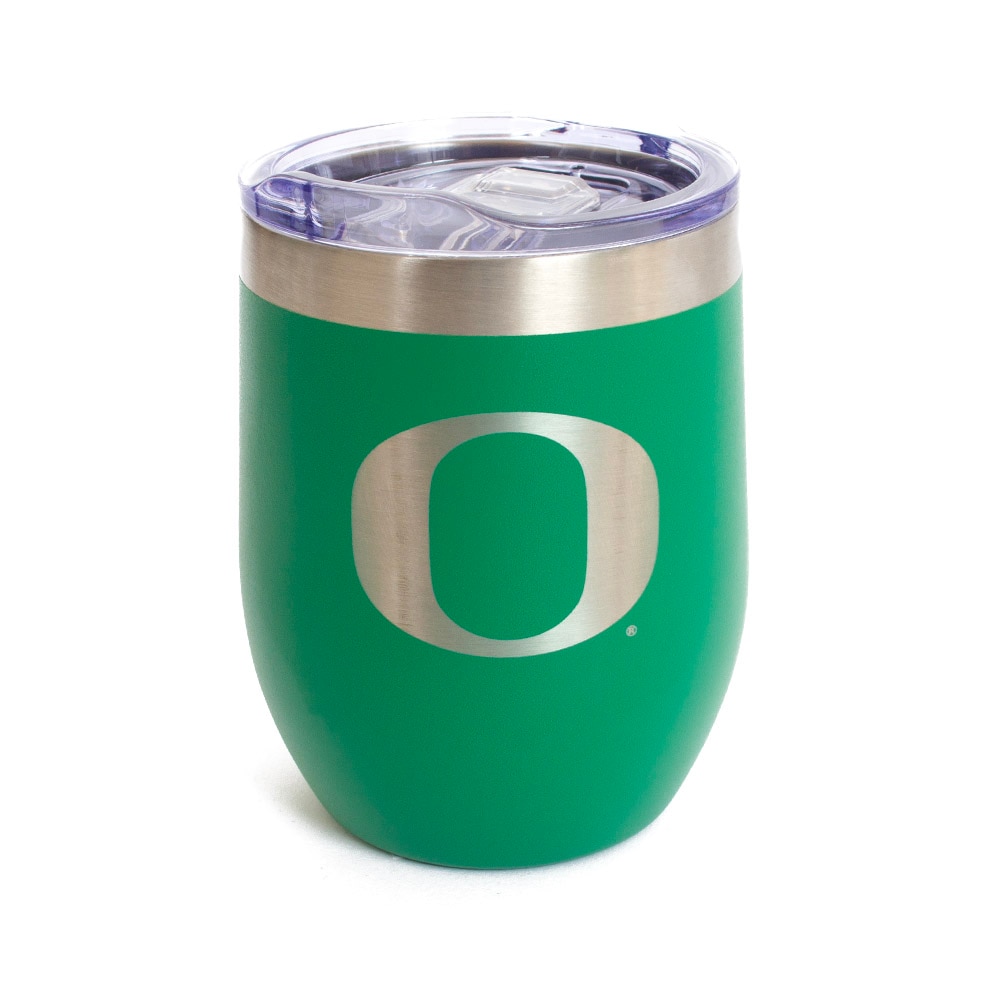 Classic Oregon O, RFSJ, Inc., Green, Tumblers, Metal, Home & Auto, 16 ounce, Powder Coated, Stainless Steel, Laser Etched, 963053